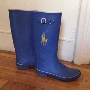 Polo rain boots, hardly worn